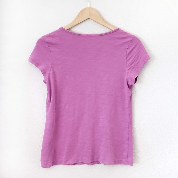 🆓 Old Navy Button-Front Cap Sleeve Tee - Picture 2 of 6
